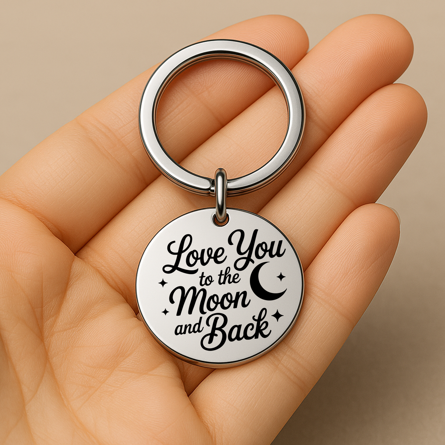 Love You to the Moon and Back Keychain | Sentimental Gift for Family, Partner, or Friend