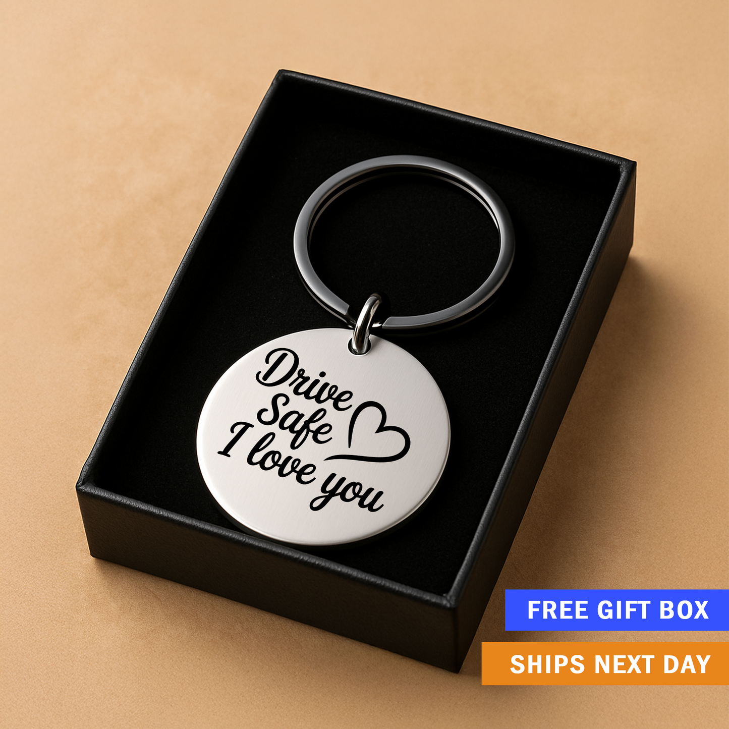 Drive Safe I Love You Keychain | Sentimental Gift for Partner, Family, or Friend
