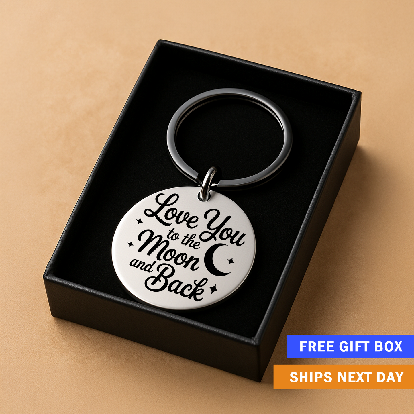 Love You to the Moon and Back Keychain | Sentimental Gift for Family, Partner, or Friend