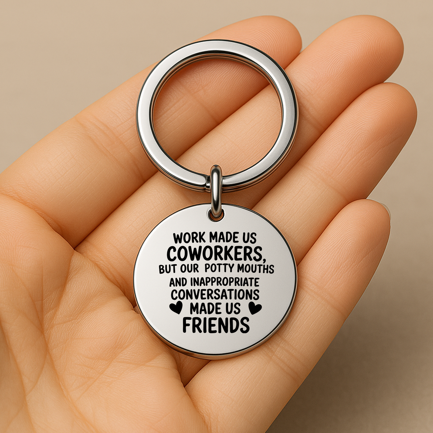 Work Made Us Coworkers, But Our Potty Mouths Made Us Friends Keychain