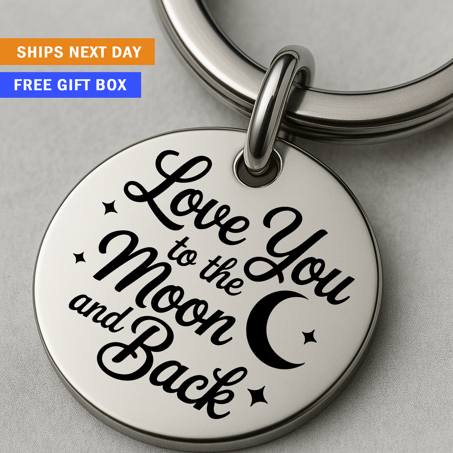 Love You to the Moon and Back Keychain | Sentimental Gift for Family, Partner, or Friend